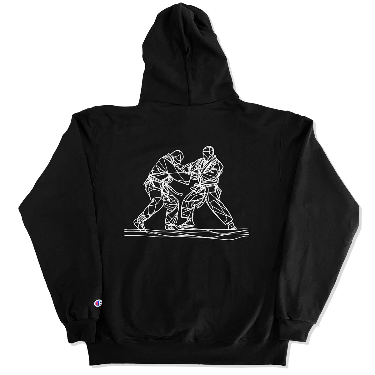 Single Line Fighter - Champion Hoodie - Black